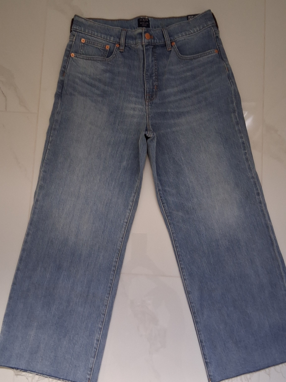 J. Crew Light Blue Relaxed Wide-Leg Crop Jeans